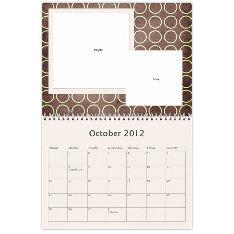 2012 Calendar By Kristi Oct 2012
