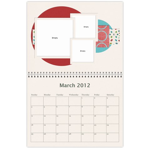 2012 Calendar By Kristi Mar 2012