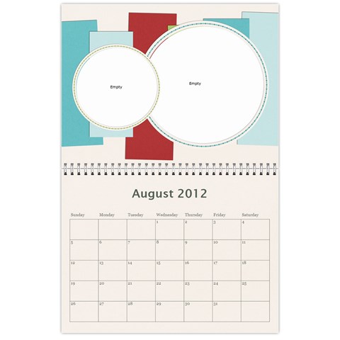 2012 Calendar By Kristi Aug 2012