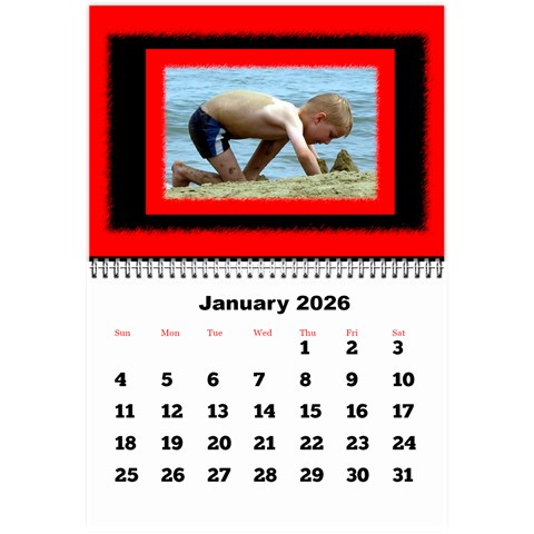 All Framed 2026 Large Numbers Calendar 8 5x6 By Deborah Jan 2026