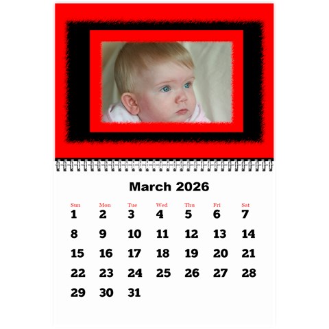 All Framed 2026 Large Numbers Calendar 8 5x6 By Deborah Mar 2026