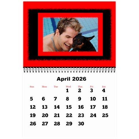 All Framed 2026 Large Numbers Calendar 8 5x6 By Deborah Apr 2026