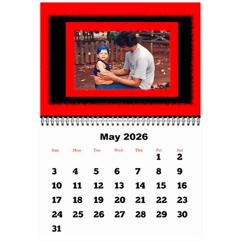 All Framed 2026 Large Numbers Calendar 8 5x6 By Deborah May 2026