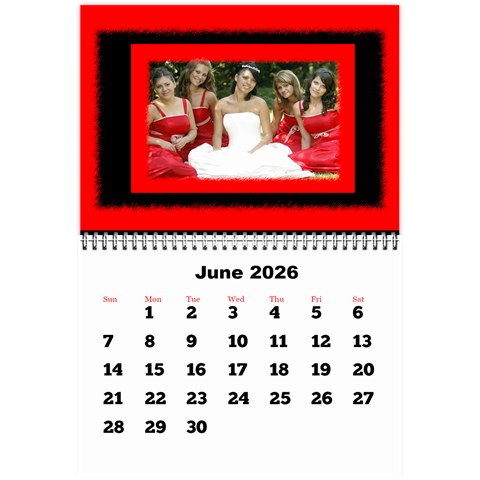 All Framed 2026 Large Numbers Calendar 8 5x6 By Deborah Jun 2026