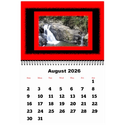 All Framed 2026 Large Numbers Calendar 8 5x6 By Deborah Aug 2026