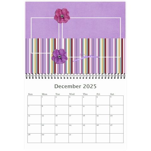 Mini Calendar: Lavander Dreams By Jennyl Dec 2025