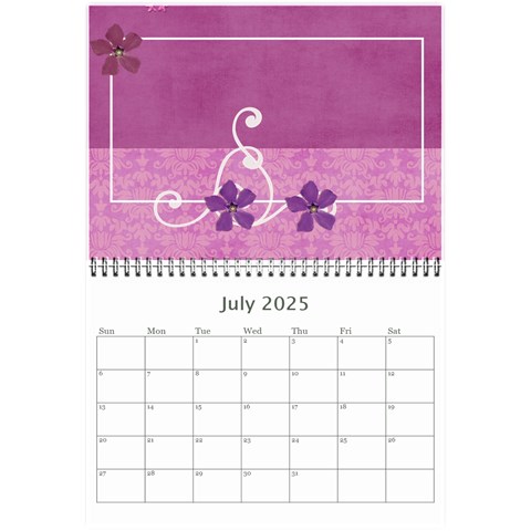 Mini Calendar: Lavander Dreams By Jennyl Jul 2025