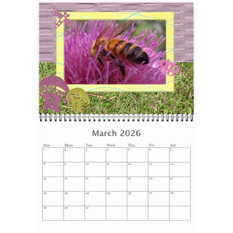 My Garden 2026 (any Year) Calendar 8 5x6 By Deborah Mar 2026
