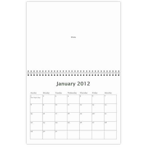 2012 Calendar By Hannah Jan 2012