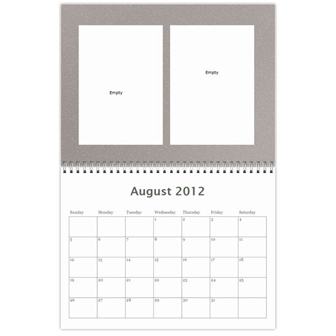 2012 Calendar By Hannah Aug 2012