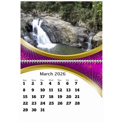 2026 Mini Calendar With Class And Large Numbers By Deborah Mar 2026