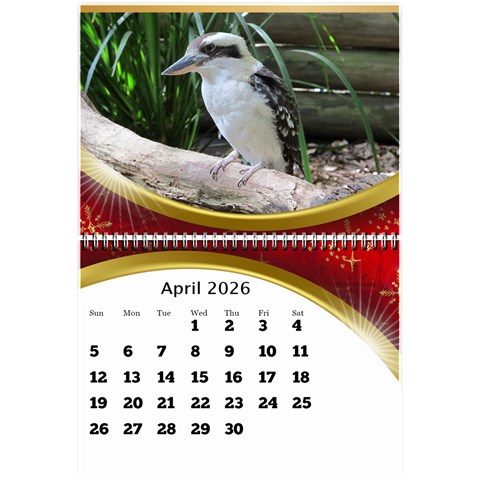 2026 Mini Calendar With Class And Large Numbers By Deborah Apr 2026