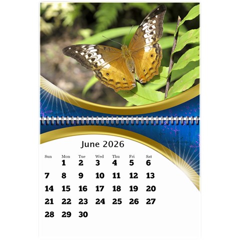 2026 Mini Calendar With Class And Large Numbers By Deborah Jun 2026