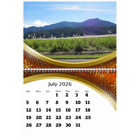 2026 Mini Calendar With Class And Large Numbers By Deborah Jul 2026