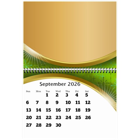 2026 Mini Calendar With Class And Large Numbers By Deborah Sep 2026
