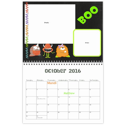 Edgcomb Calander By Amanda Oct 2016