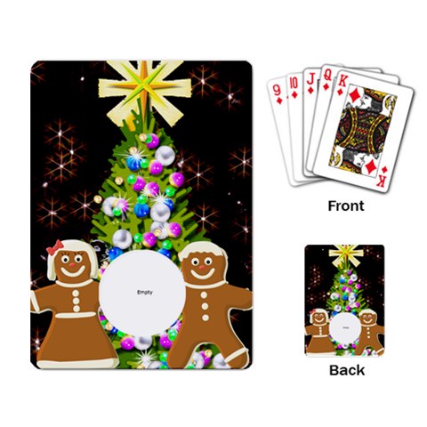 Christmas Tree Playing Cards By Kim Blair Back