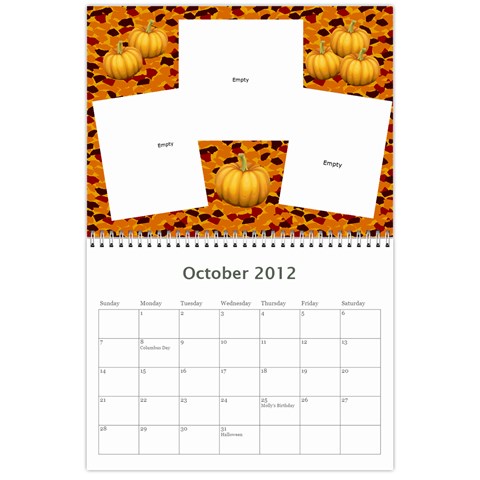 Calendar 2012 By Farron Jm Oct 2012