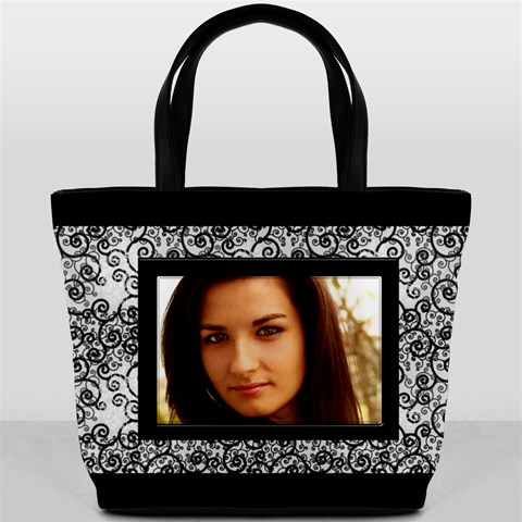 Black And White Bucket Bag By Deborah Front