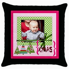 Merry Christmas 1 (5 styles) - Throw Pillow Case (Black)