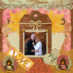 Autumn Love - ScrapBook Page 12 x 12 Autumn Love - ScrapBook Page 12 x 12