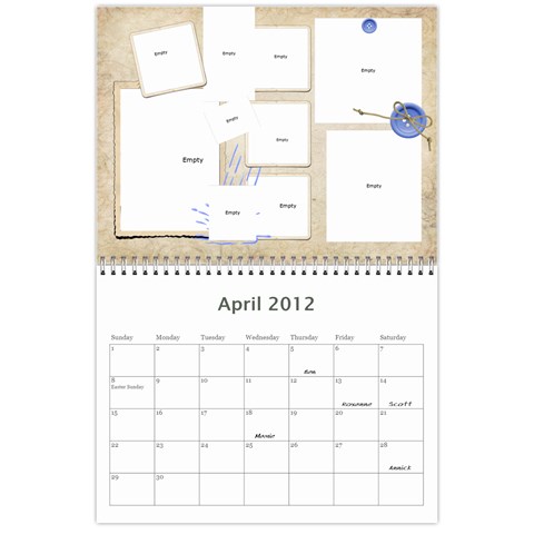 Dads Calender By Lise Apr 2012
