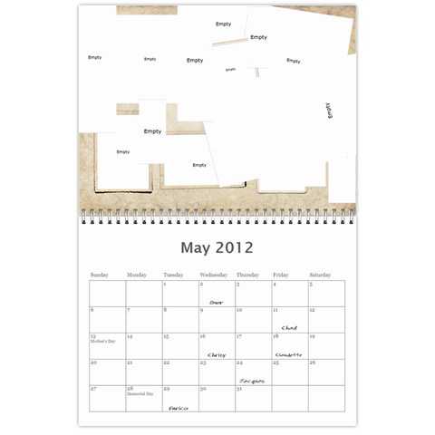 Dads Calender By Lise May 2012