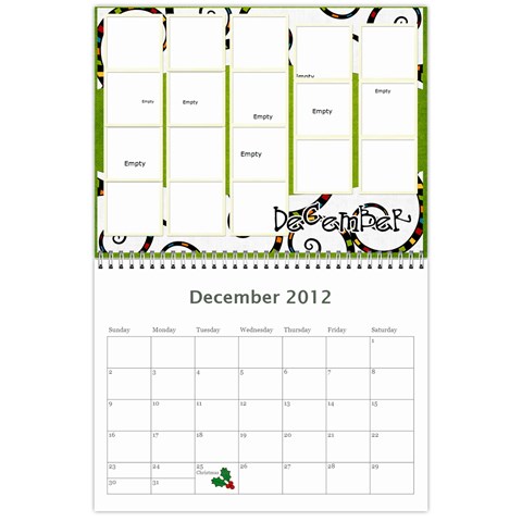 Nan Calendar 4 By Connie Goates Dec 2012