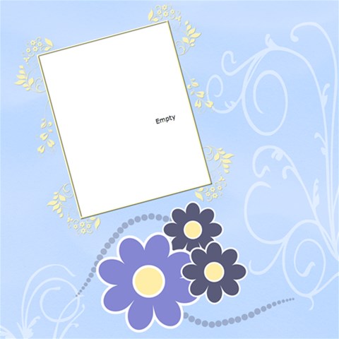 Serenity Blue 12 x12  Scrapbook Page - 1