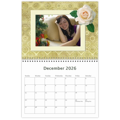 Floral Elegance 2026 (any Year) Calendar By Deborah Dec 2026