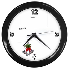 Christmas Joy Black Wall Clock