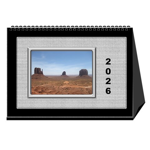Framed In Silver 2026 Desk Calendar (8 5x6) By Deborah Cover