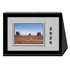 Framed In Silver 2026 Desk Calendar (8 5x6)