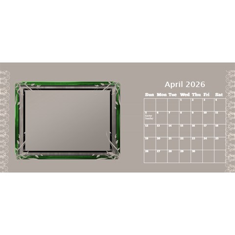 Cream Classic Desktop 2026 11 Inch Calendar By Deborah Apr 2026