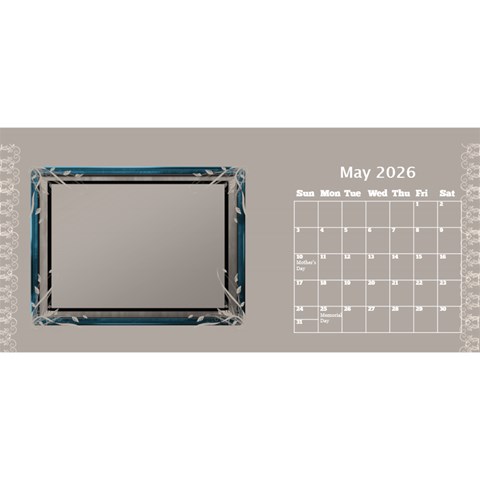 Cream Classic Desktop 2026 11 Inch Calendar By Deborah May 2026