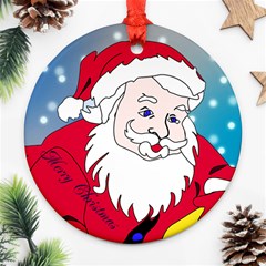 Santa Round Ornament - Ornament (Round)