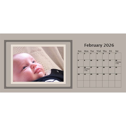 Coffee And Cream 2026 Desktop Calendar (11 Inch) By Deborah Feb 2026