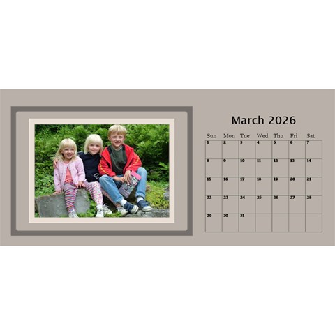 Coffee And Cream 2026 Desktop Calendar (11 Inch) By Deborah Mar 2026