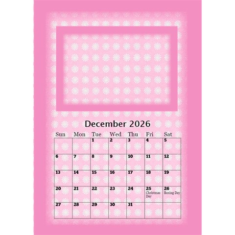 Pink Princess Desktop Calendar 2026 By Deborah Dec 2026