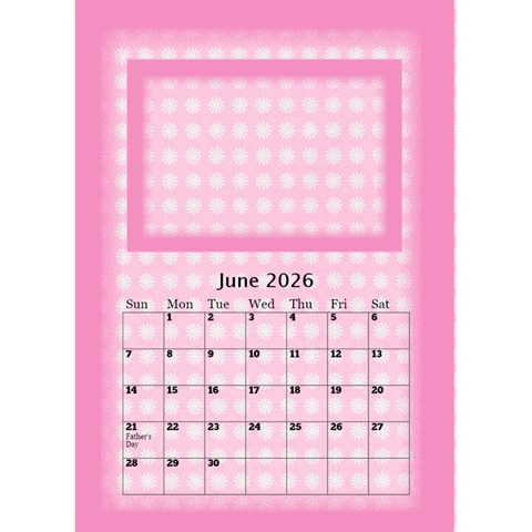 Pink Princess Desktop Calendar 2026 By Deborah Jun 2026