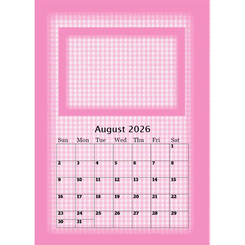 Pink Princess Desktop Calendar 2026 By Deborah Aug 2026