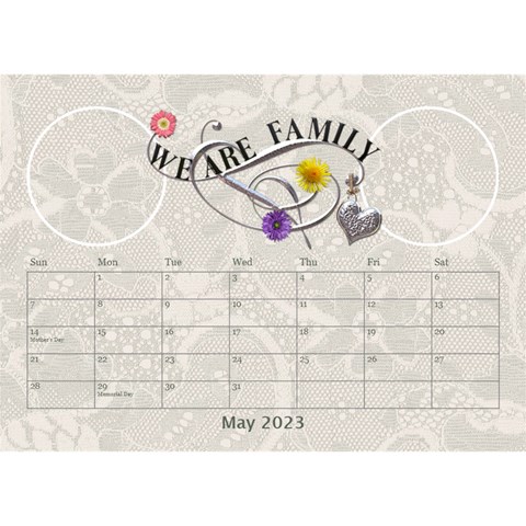 I Love My Family Desktop Calendar 8 5x6 By Lil May 2023