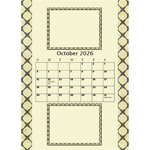 Tones Of Gold Desktop Calendar By Deborah Oct 2026