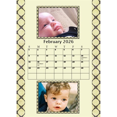 Tones Of Gold Desktop Calendar By Deborah Feb 2026