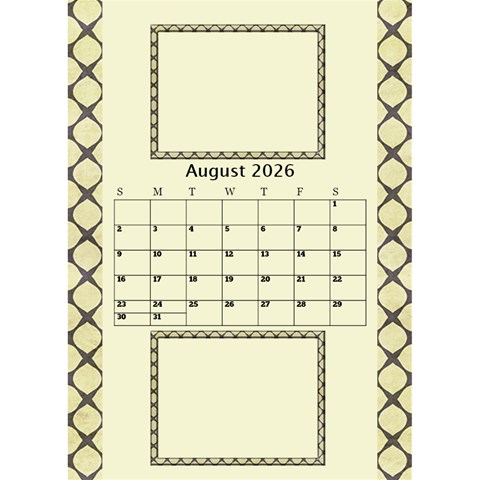 Tones Of Gold Desktop Calendar By Deborah Aug 2026