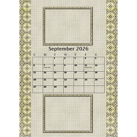 Tones Of Gold Desktop Calendar By Deborah Sep 2026