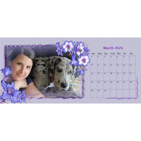 Pretty As A Picture Desktop Calendar By Deborah Mar 2026
