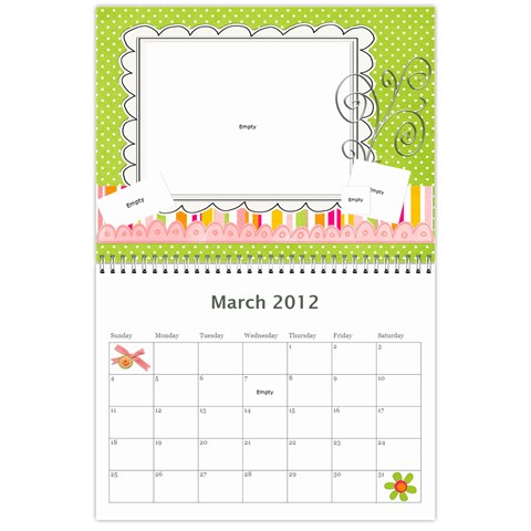 2012 Calendar 1 By Julia Mar 2012