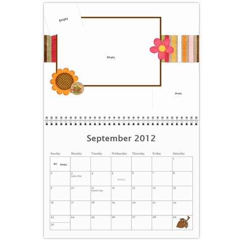 2012 Calendar 1 By Julia Sep 2012