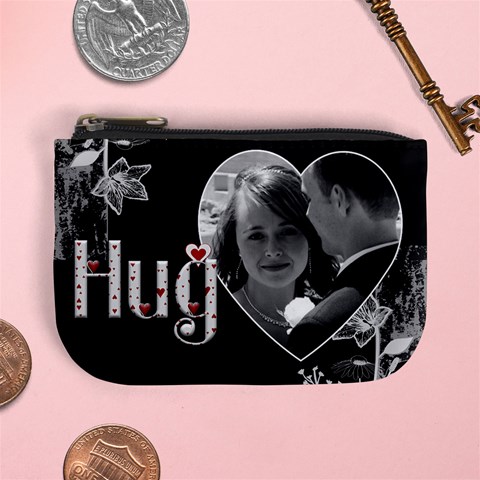 Hug And Kiss Mini Coin Purse By Lil Front